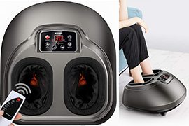 Arealer Shiatsu Deep-Kneading Foot Massager w/ Built-in Heat Function, Air Compression