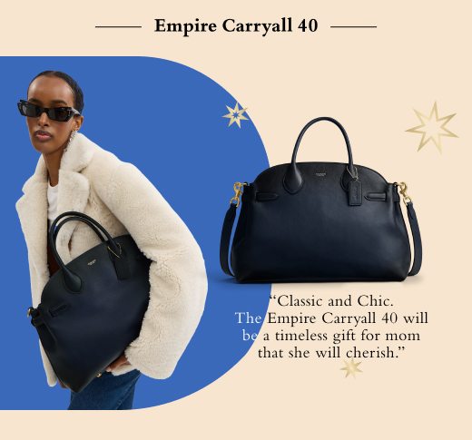 Empire Carryall 40 "Classic and Chic. The Empire Carryall 40 will be a timeless gift for mom that she will cherish."