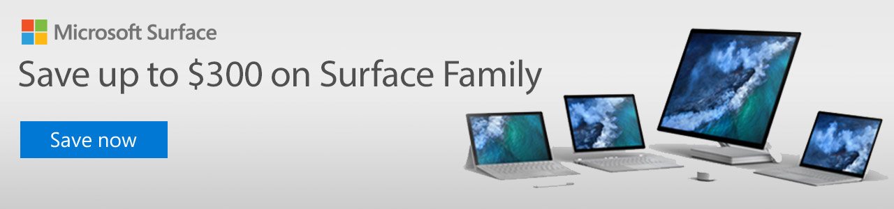 Microsoft Surface Save up tp $300 on select Book 2 and Surface Pro 6