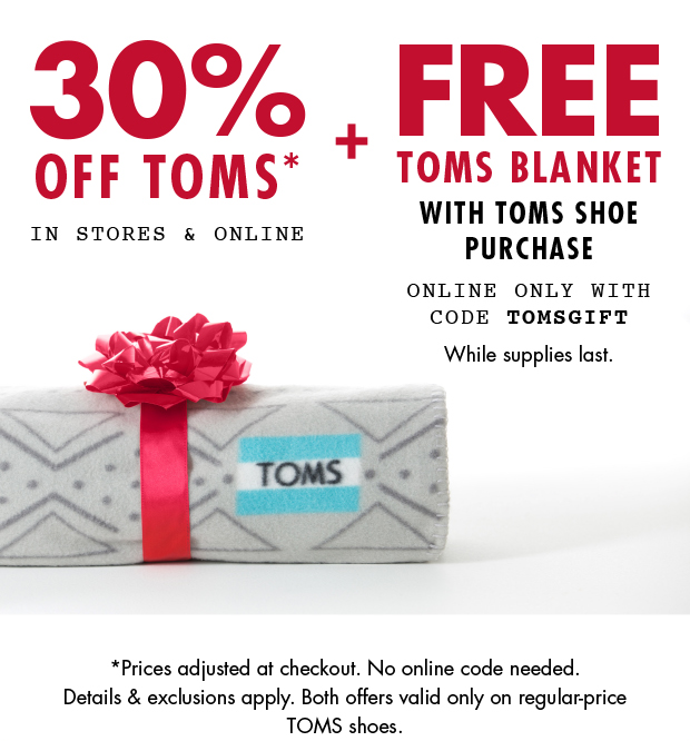 30% OFF TOMS*