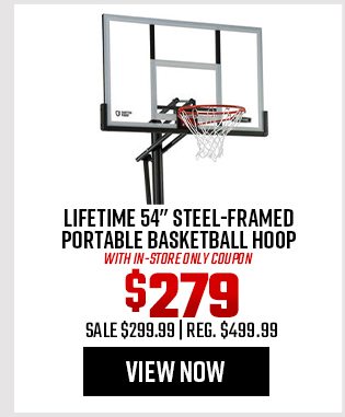 Lifetime 54” Steel-Framed Portable Basketball Hoop