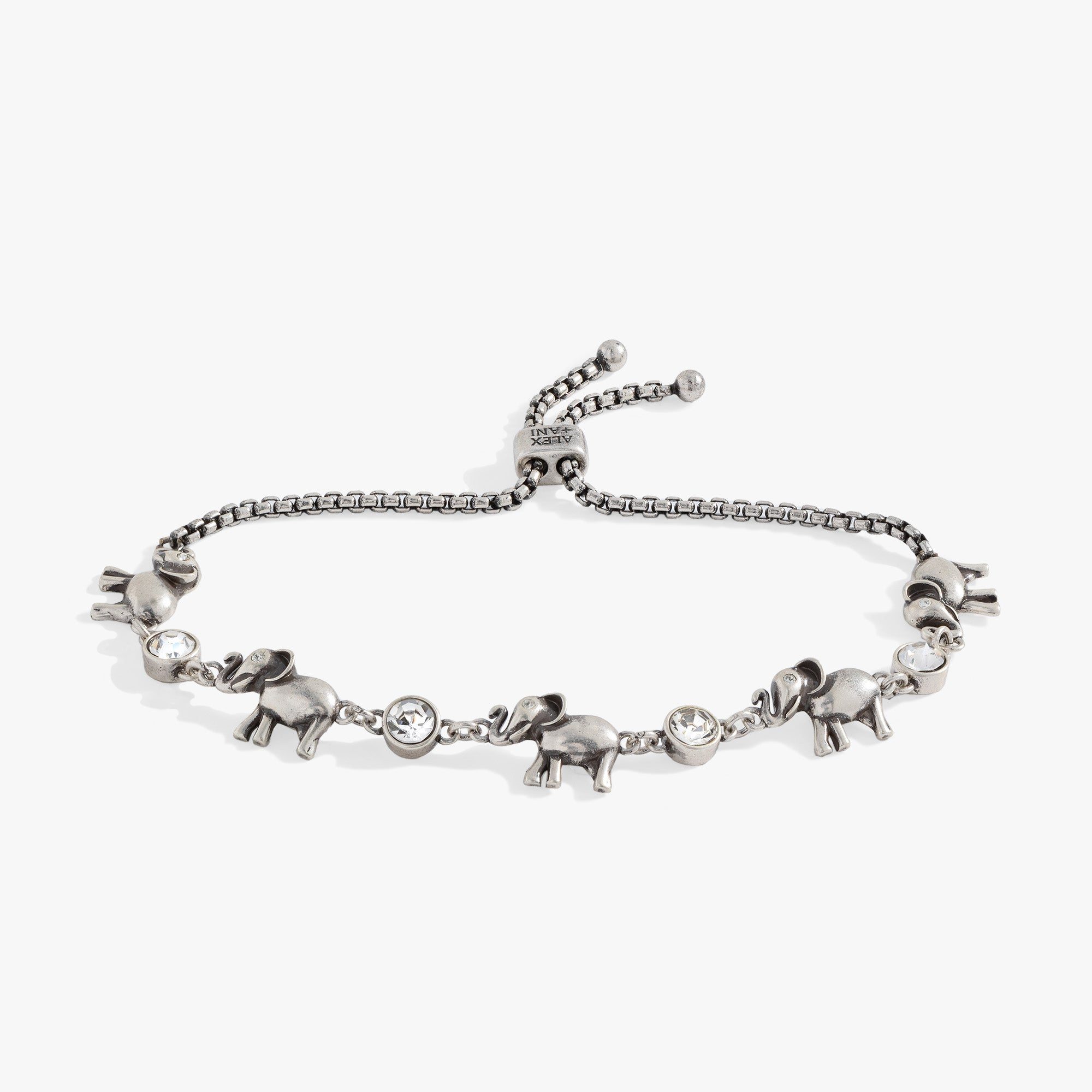 Elephant Crystal Bolo Bracelet