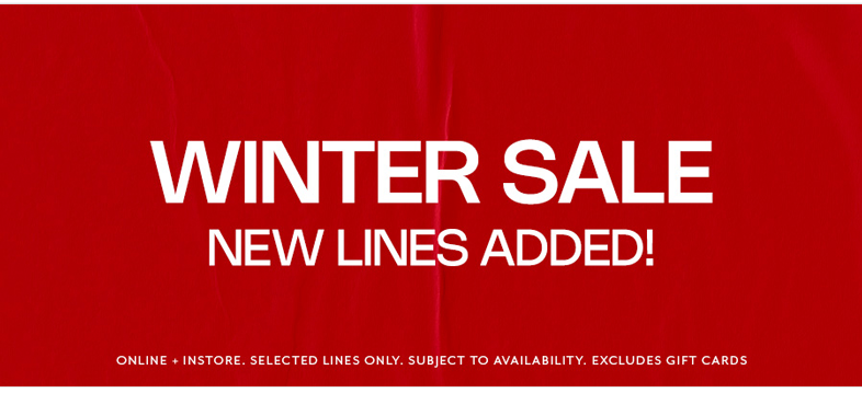 Winter sale new lines added