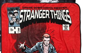 Stranger Things Comic Book Throw Blanket