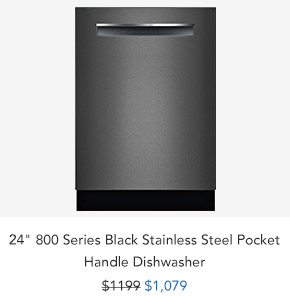 Shop Bosch 24 800 Series Black Stainless Steel Pocket Handle Dishwasher