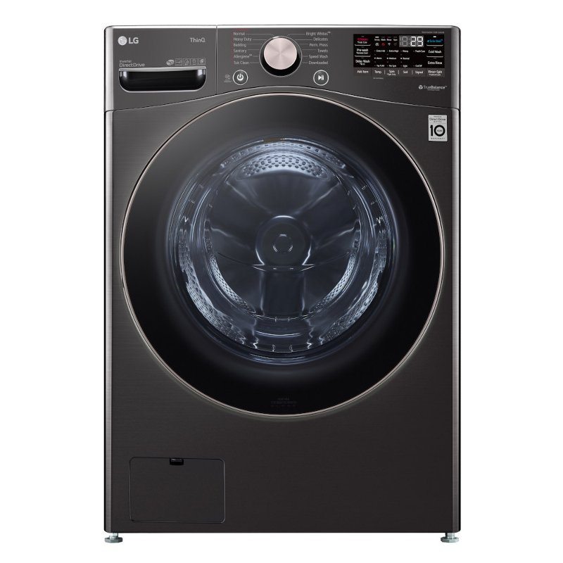 LG Large Capacity Smart Front Load Washer with TurboWash 360° and WiFi - 4.5 cu. ft. Black Steel