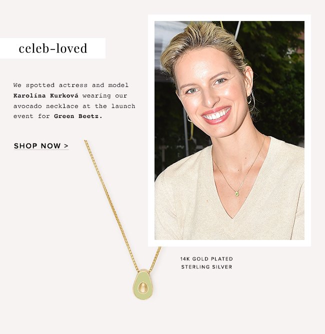 Shop the Avocado Adjustable Necklace, a celeb favorite.