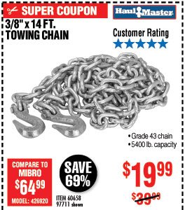 3/8 in. x 14 ft. Grade 43 Towing Chain