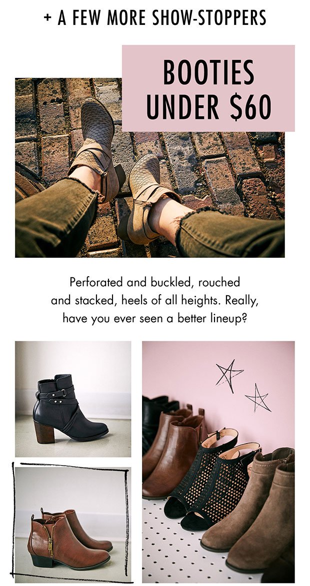 BOOTIES UNDER $60