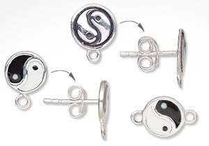 Yin Yang Charms and Ear Studs