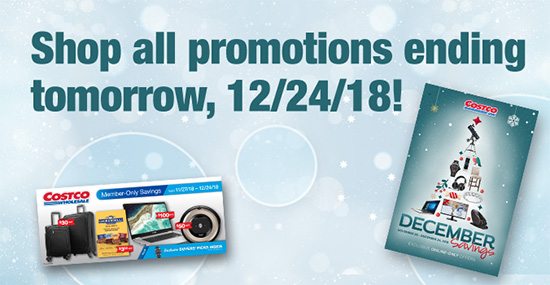 Shop all promotions ending tomorrow, 12/24/18!