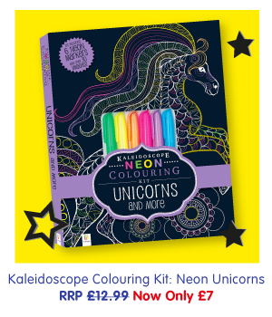 Kaleidoscope Colouring Kit: Neon Unicorns and More