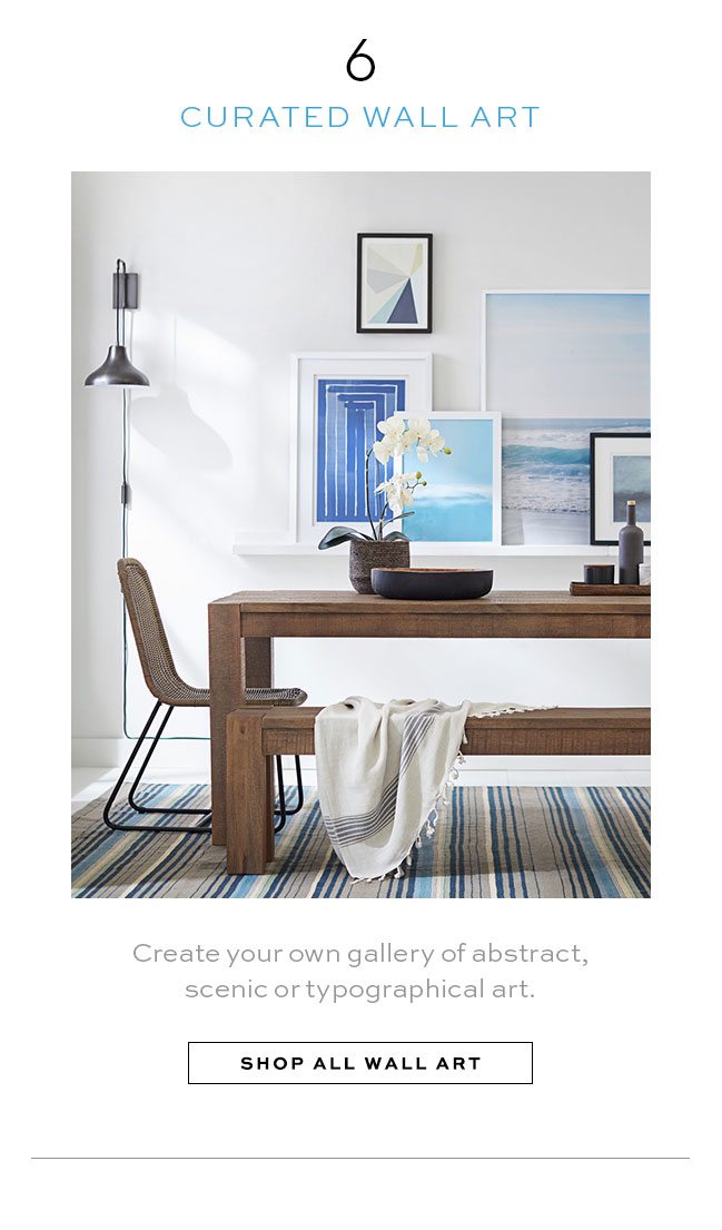 6 CURATED WALL ART