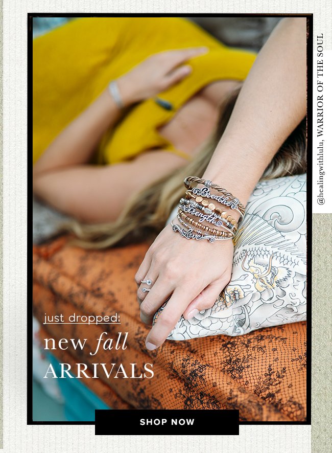 Shop the newest fall pieces, like rings and wrap bracelets.