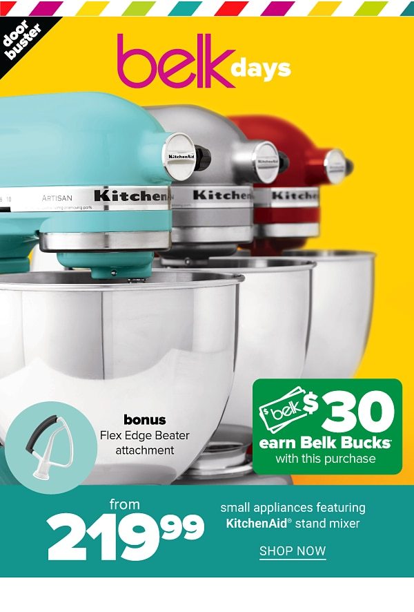 From 219.99 Small Appliances feat. KitchenAid Stand Mixer - Shop Now