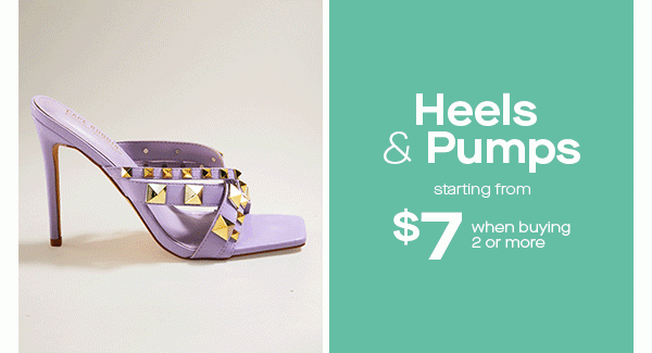 Heels & Pumps Starting From $7 When Buying 2+