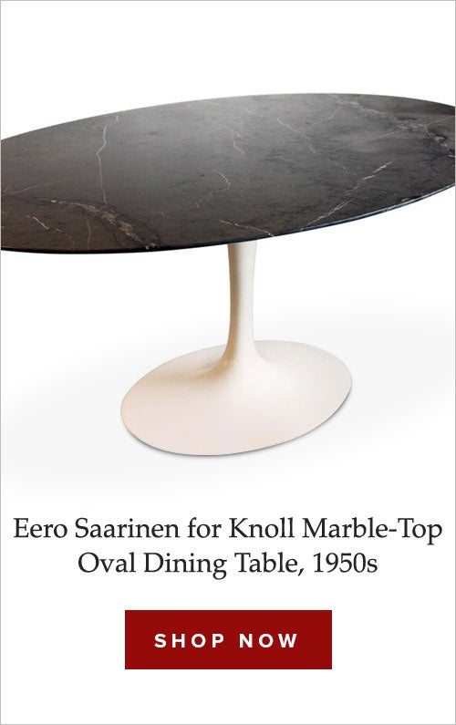 Eero Saarinen for Knoll Marble-Top Oval Dining Table, 1950s