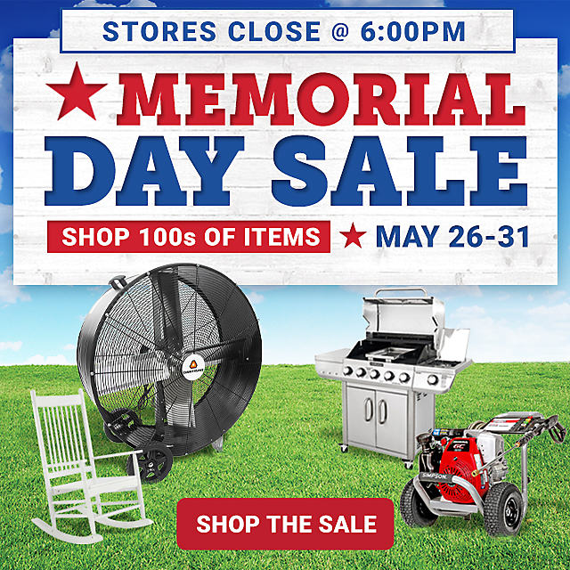 Memorial Day Stores Close at 6pm