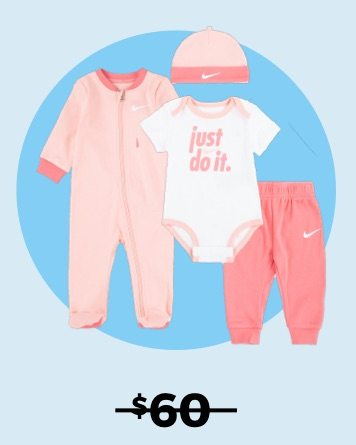 Nike® 5-Piece Swoosh Layette Set