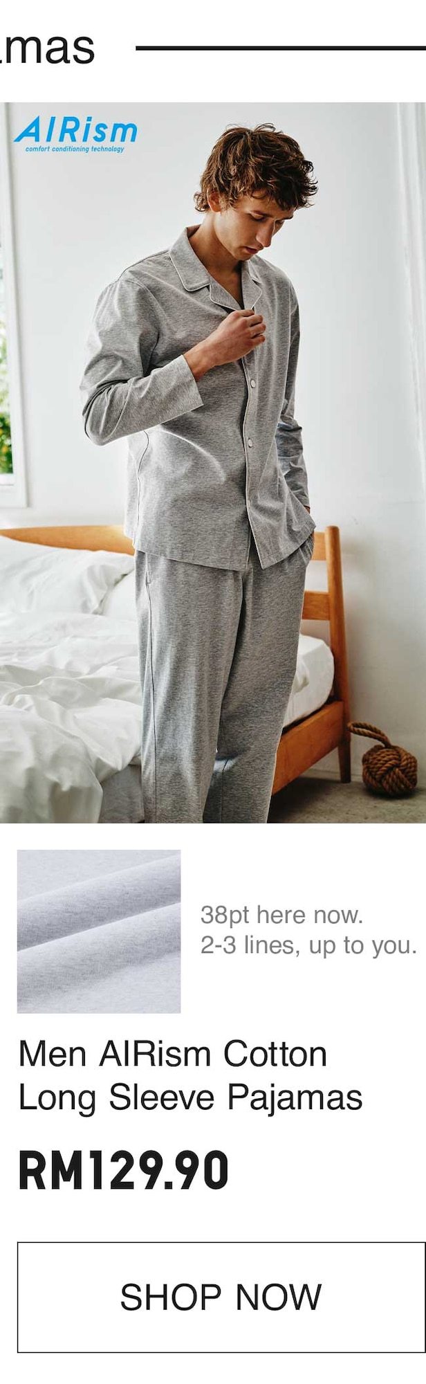 MEN AIRISM COTTON PAJAMAS