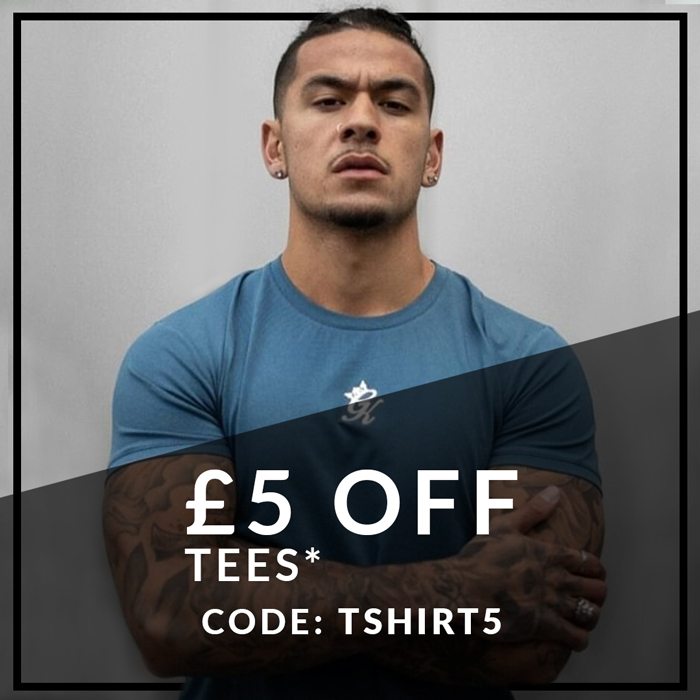 £5 OFF TEES* - CODE TSHIRT5