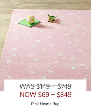 PINK HEARTS RUG