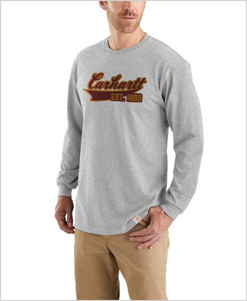 MEN’S HEAVYWEIGHT LONG SLEEVE SCRIPT T-SHIRT