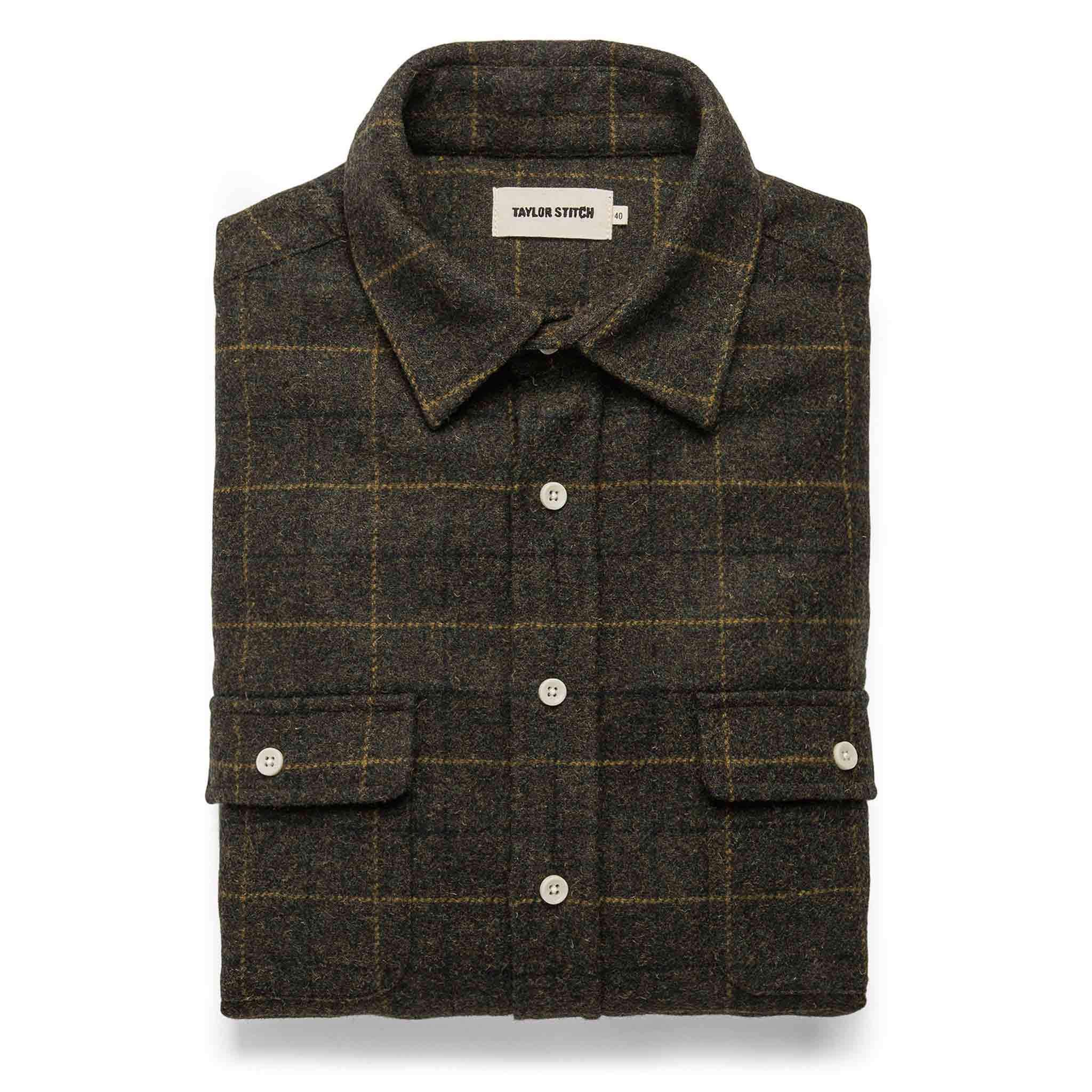 Image of THE LEEWARD SHIRT<br> IN OLIVE PLAID