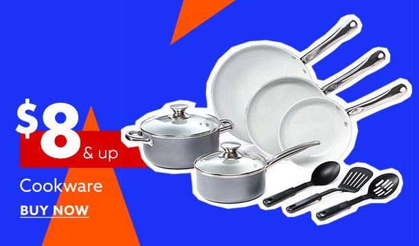 $8 & up cookware 