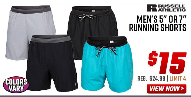 Russell Athletic Men's 5'' or 7'' Running Shorts