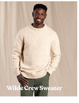 Men's Wilde Crew Sweater in Almond