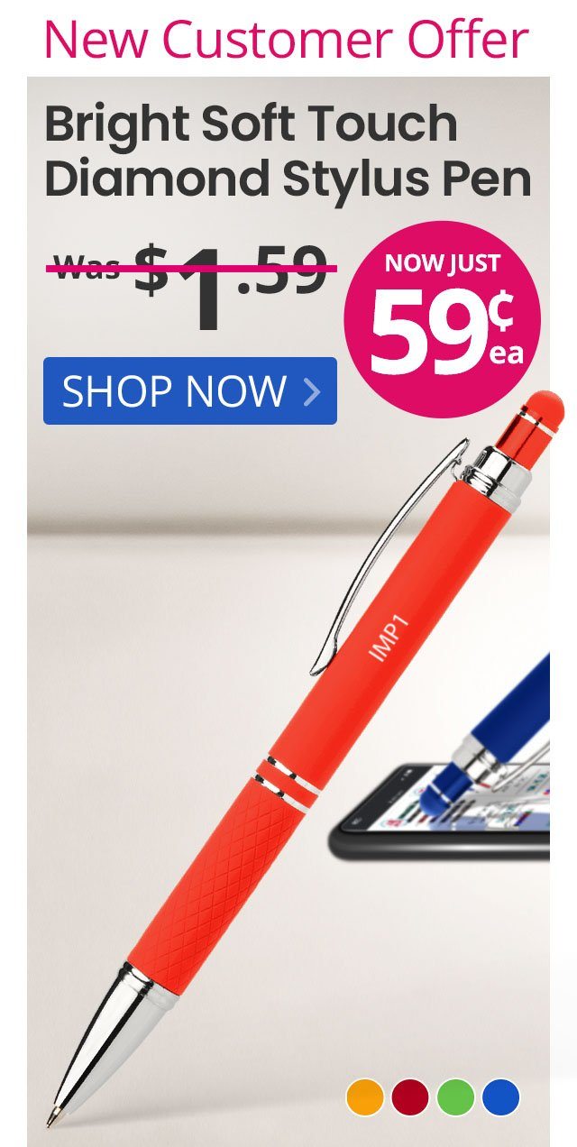 Bright Soft Touch Diamond Stylus Pens for only 59¢ each!