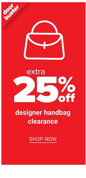 Extra 25% off Designer Handbag Clearance - Shop Now