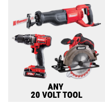 Choose Any 20 Volt tool, any Battery, and Any Charger