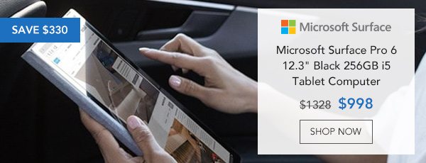 Shop Microsoft Surface Pro 6 12.3 Black 256GB i5 Tablet Computer