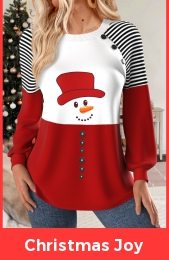 Christmas Multi Color Patchwork Snowman Print Long Sleeve Sweatshirt