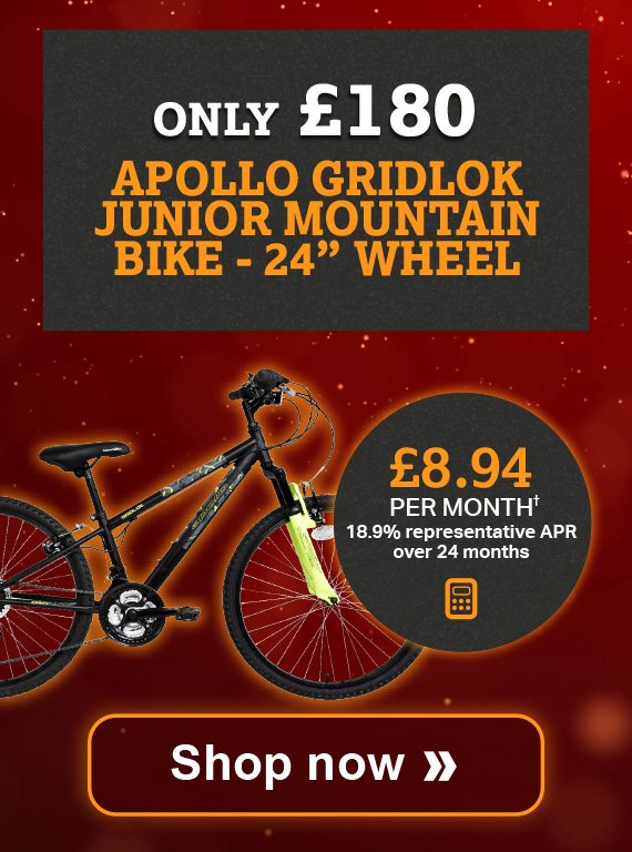 APOLLO GRIDLOK JUNIOR MOUNTAIN BIKE – 24 INCH WHEEL