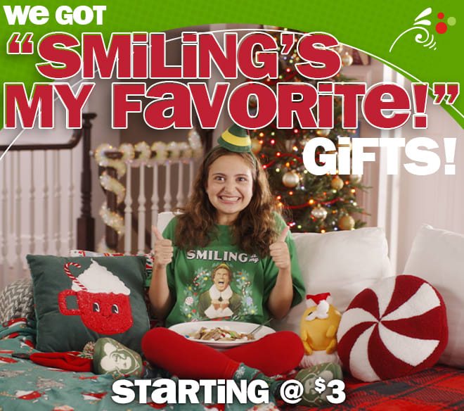 we got 'smiling's my favorite!' gifts!