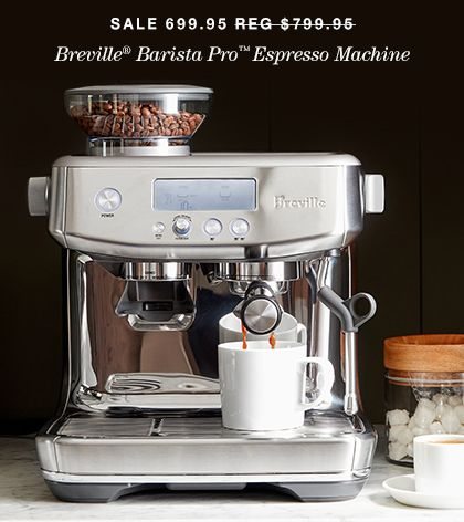 $100 off Breville Barista Pro Espresso Machines