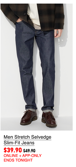 PDP4 - MEN STRETCH SELVEDGE SLIM FIT JEANS