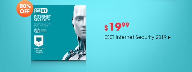 $19.99 ESET Internet Security 2019