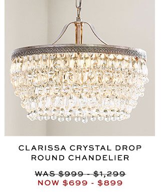 CLARISSA CRYSTAL DROP ROUND CHANDELIER