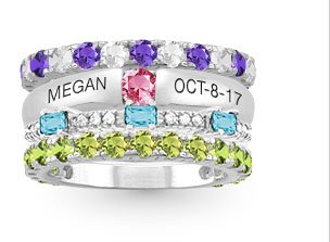 Stackable Birthstone Rings