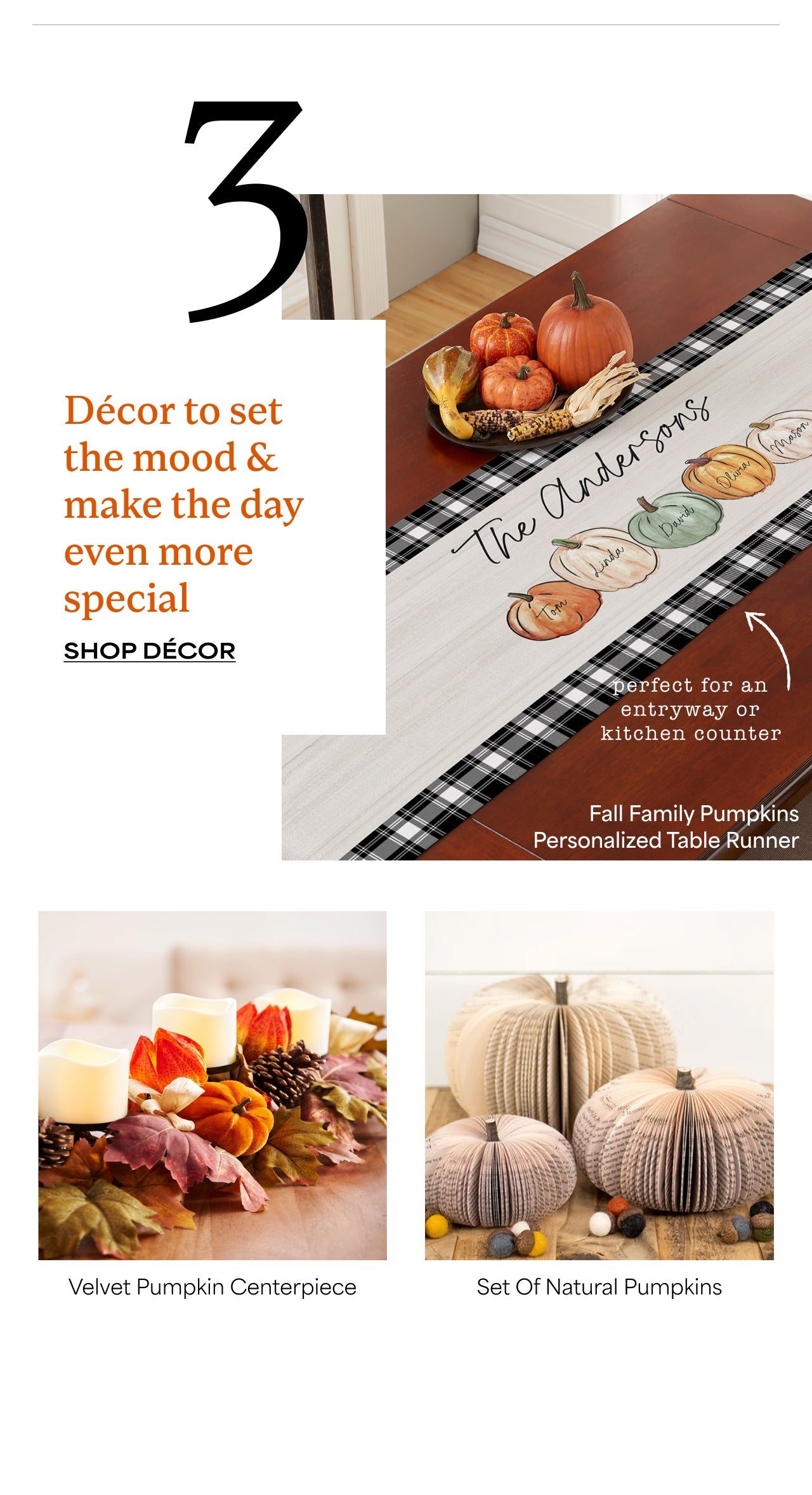 Three | Décor To Set the Mood and Make the Day Even More Special | Shop Décor