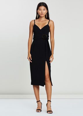 Fitted Cocktail Dress with Belt