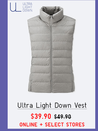 ULTRA LIGHT DOWN VEST $39.90