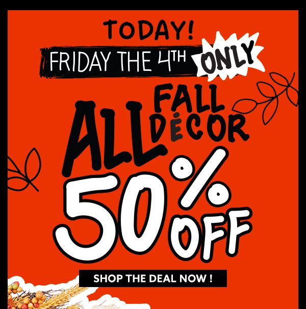 All fall decor 50% off