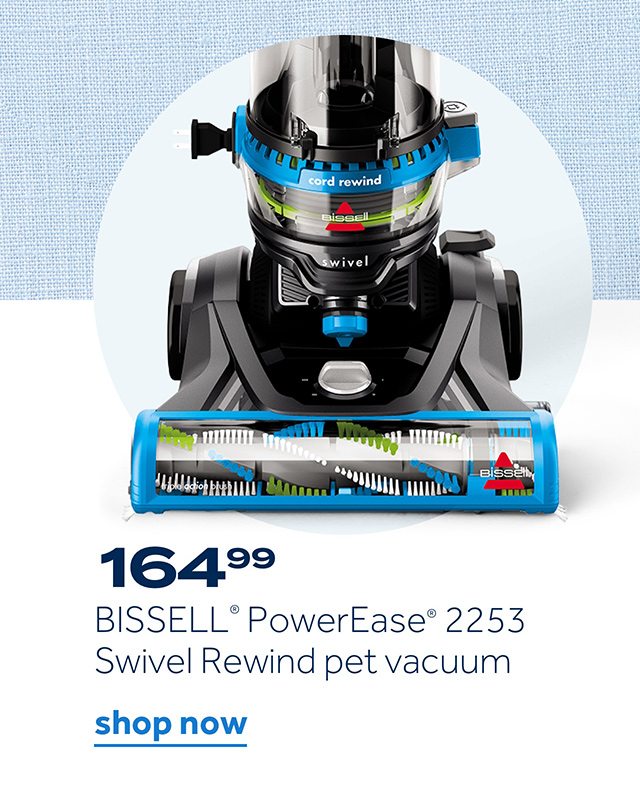 164.99 BISSELL PowerEase 2253 Swivel Rewind per vacuum | shop now