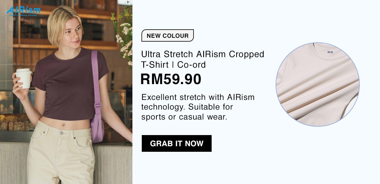 Ultra Stretch AIRism Cropped T-Shirt | Co-ord