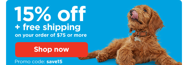 15% off + free shipping on your order of $75 or more. Promo code: save15. Shop now.